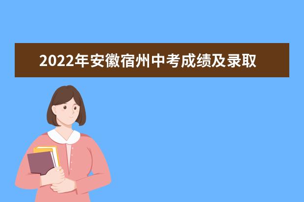 2022年安徽宿州中考成绩及录取结果查询通知