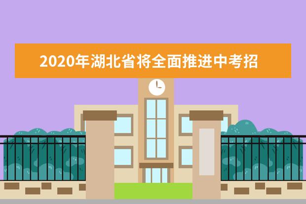 2020年湖北省将全面推进中考招生制度改革