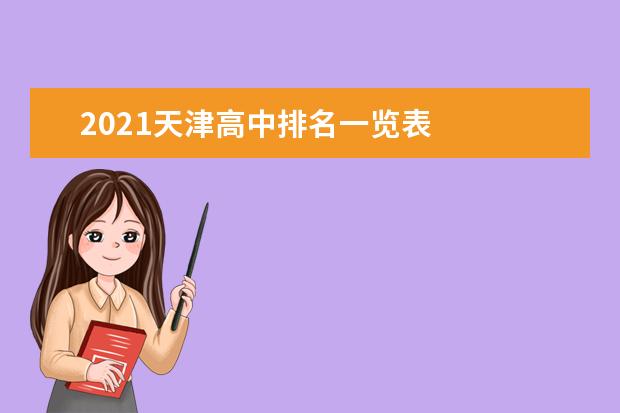 2021天津高中排名一览表