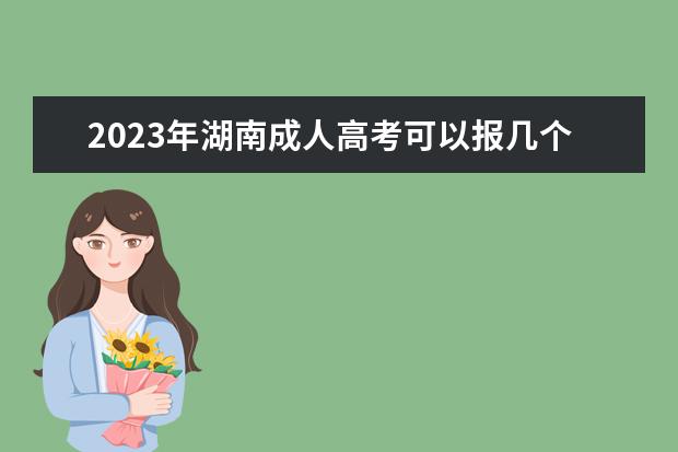 2023年湖南成人高考可以报几个志愿？(2023年湖南成人高考可以报几个志愿呢)