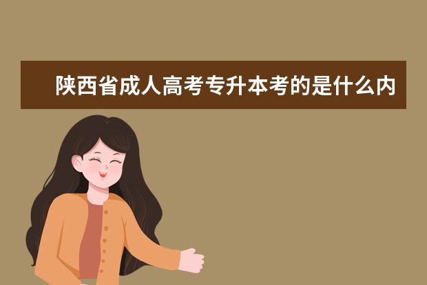陕西省成人高考专升本考的是什么内容