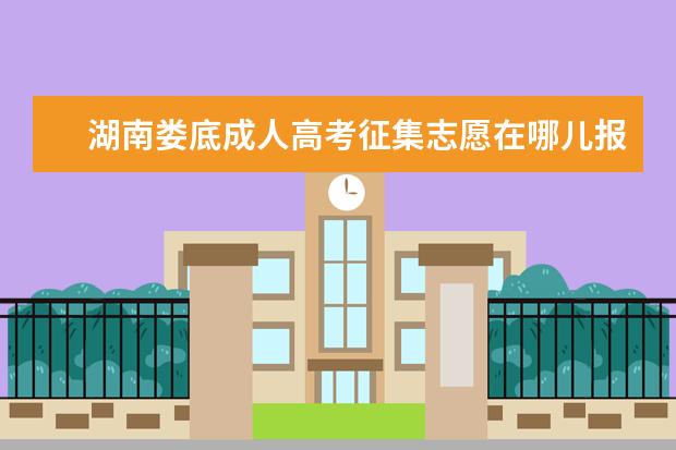湖南娄底成人高考征集志愿在哪儿报 江西省宜春市成人高考什么时候填征集志愿
