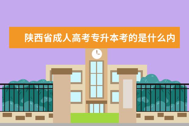 陕西省成人高考专升本考的是什么内容 宿州成人高考专升本一年可以考几次