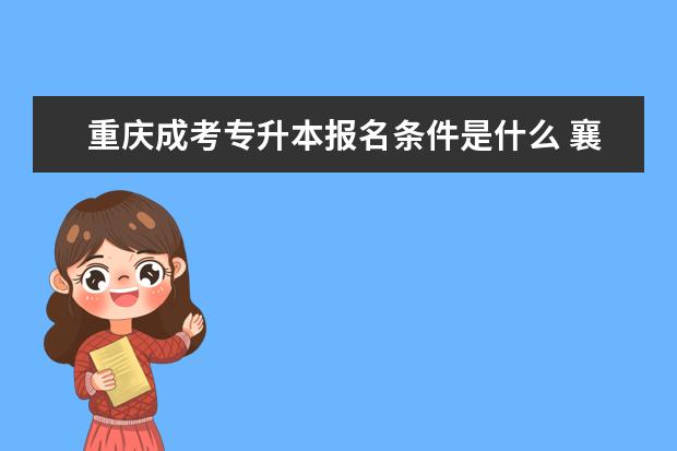 重庆成考专升本报名条件是什么 襄城县成人高考专升本有用吗