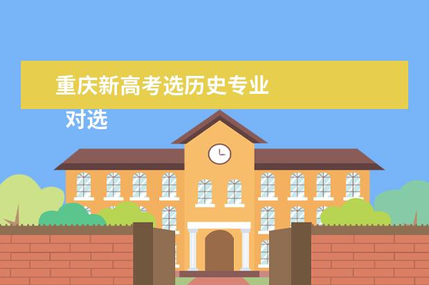重庆新高考选历史专业 
  对选考科目的要求