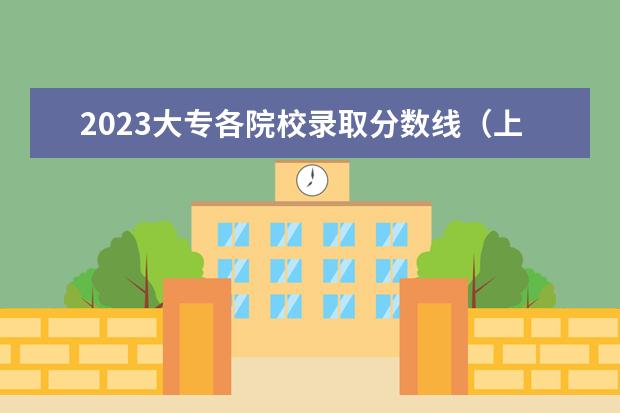 2023大专各院校录取分数线（上海高考大专分数线）