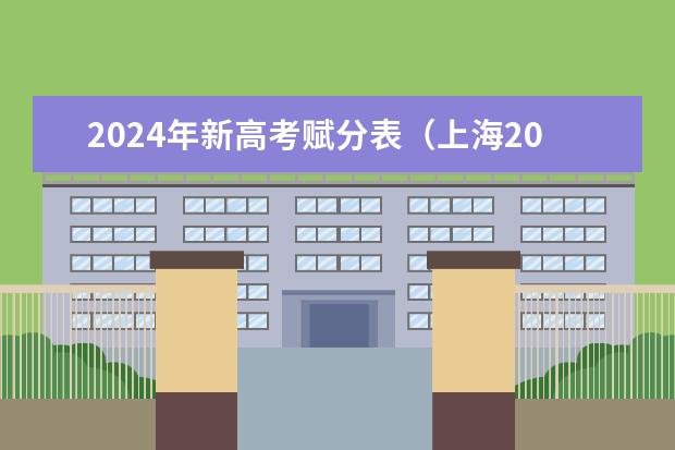 2024年新高考赋分表（上海2023高考总分）