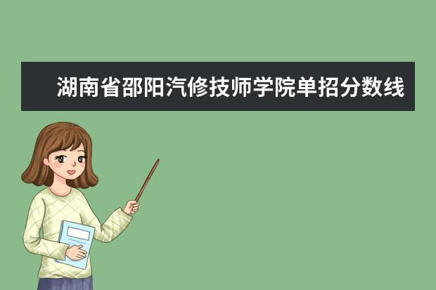 湖南省邵阳汽修技师学院单招分数线多少