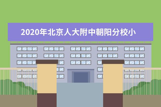 2020年北京人大附中朝阳分校小升初开放日报名系统暂时关闭