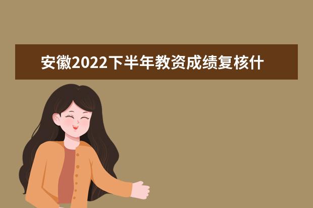 安徽2022下半年教资成绩复核什么内容