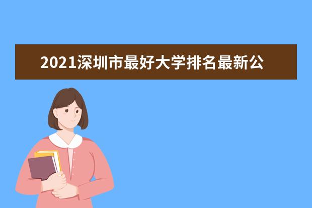 2021深圳市最好大学排名最新公布
