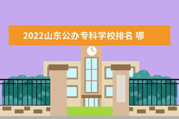 2022山东公办专科学校排名 哪些大专院校是公办的