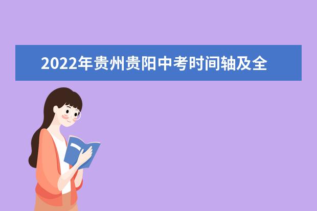 2022年贵州贵阳中考时间轴及全年规划