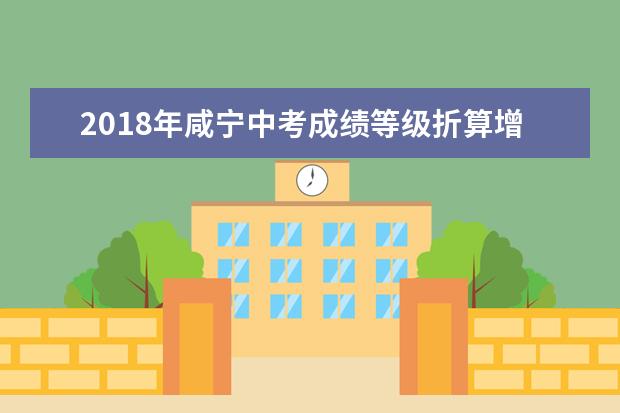 2018年咸宁中考成绩等级折算增加10分