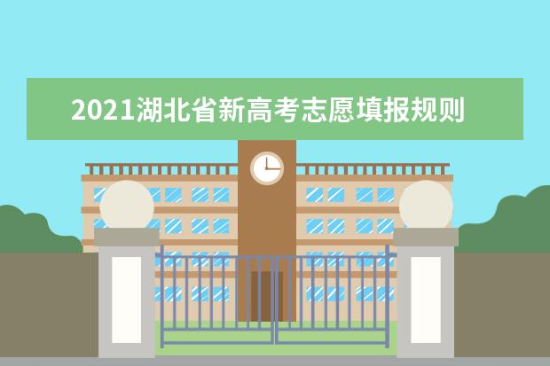 2021湖北省新高考志愿填报规则