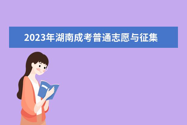 2023年湖南成考普通志愿与征集志愿的录取率!