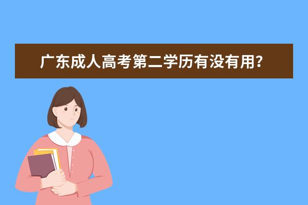 广东成人高考第二学历有没有用？