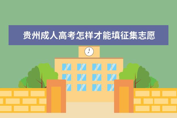 贵州成人高考怎样才能填征集志愿 资兴市成人高考填征集志愿有哪些规定