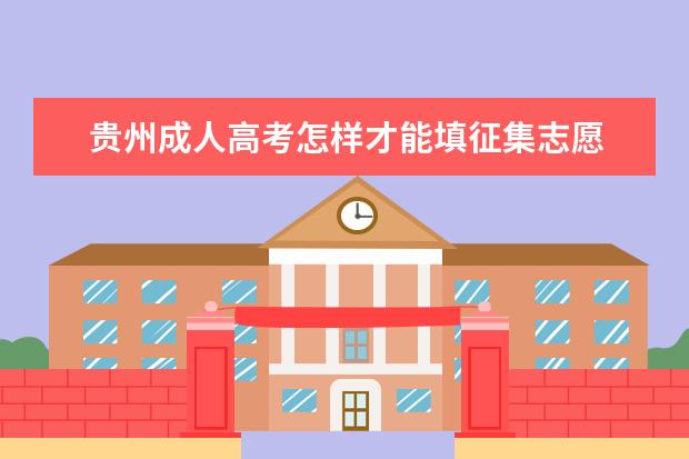 贵州成人高考怎样才能填征集志愿 毕节市成人高考哪些考生可填征集志愿