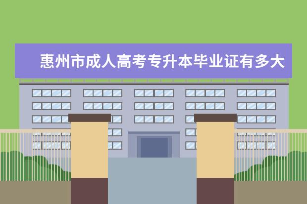 惠州市成人高考专升本毕业证有多大的用处 成考专升本和自考专升本的区别是什么