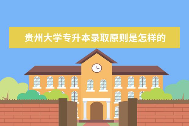 贵州大学专升本录取原则是怎样的 珠海市成人高考专升本本科阶段含金量如何
