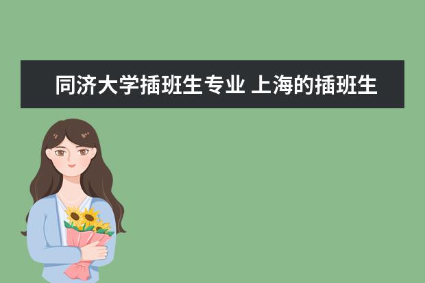 同济大学插班生专业 上海的插班生政策是什么意思?