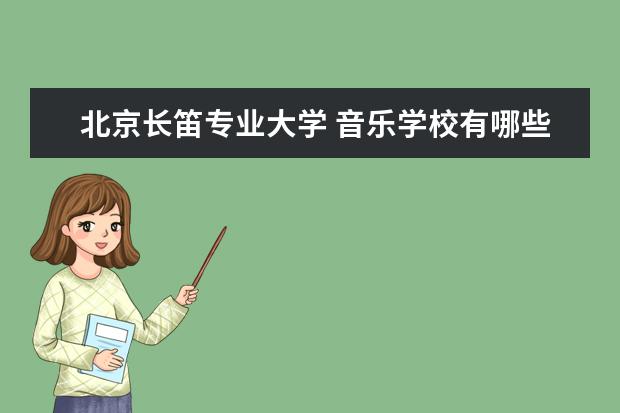 北京长笛专业大学 音乐学校有哪些专业学校?