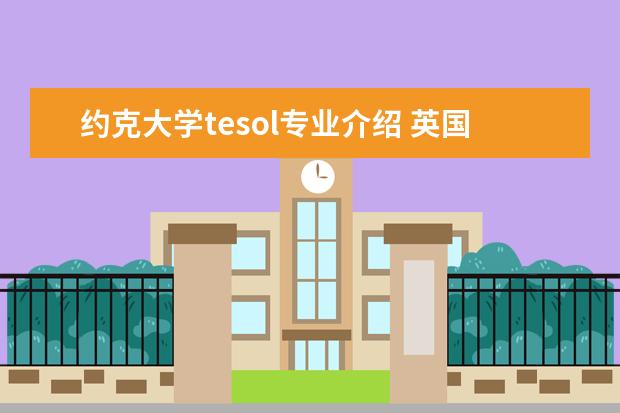 约克大学tesol专业介绍 英国约克大学TESOL专业好吗