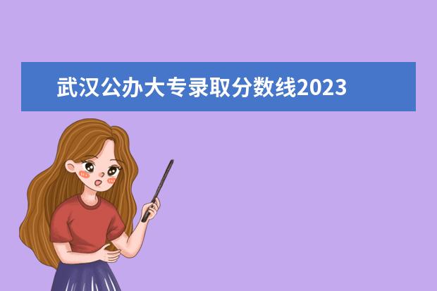武汉公办大专录取分数线2023 湖北高校录取分数线2023
