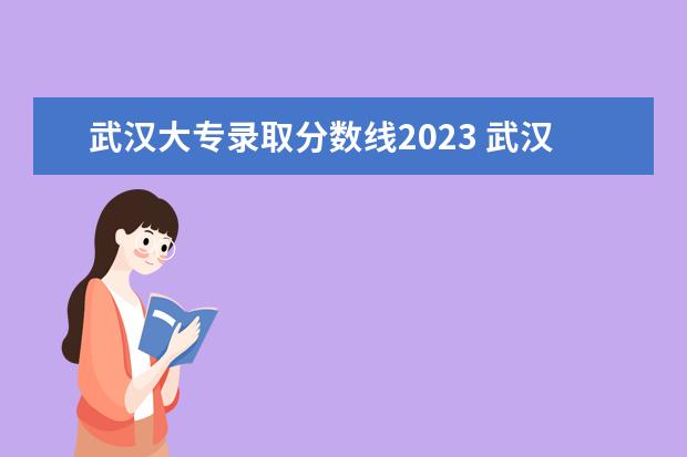 武汉大专录取分数线2023 武汉各大学录取分数线2023