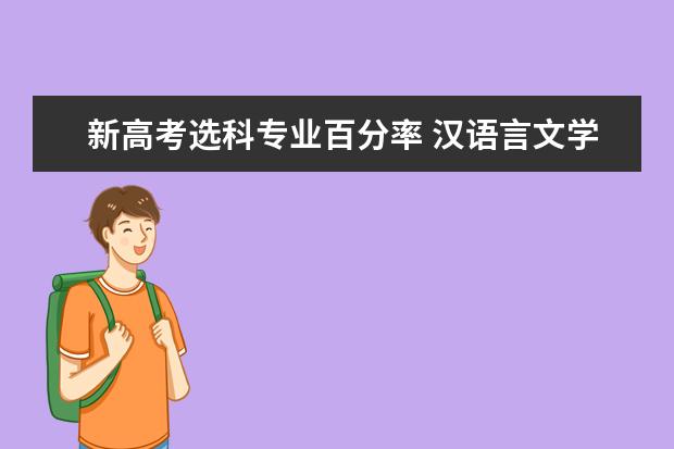 新高考选科专业百分率 汉语言文学能做什么