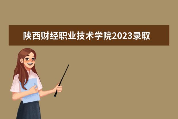 陕西财经职业技术学院2023录取线 陕工院2023年单招分数线