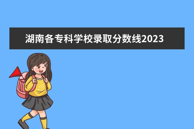 湖南各专科学校录取分数线2023（湖南省内专科排名及分数线）