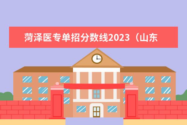 菏泽医专单招分数线2023（山东交通职业学院2023单招录取线）
