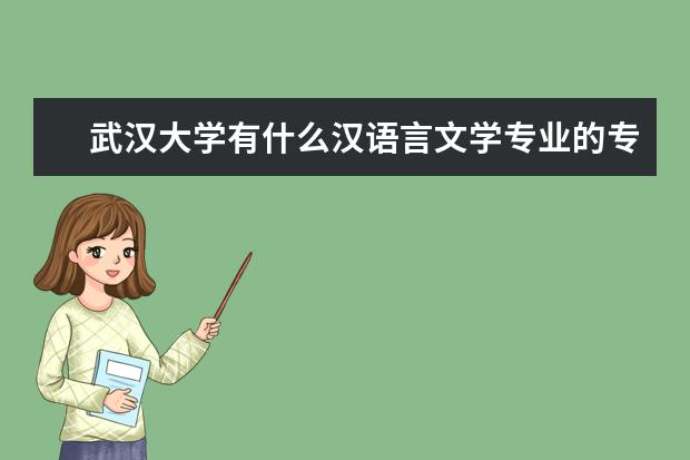 武汉大学有什么汉语言文学专业的专业代码吗？